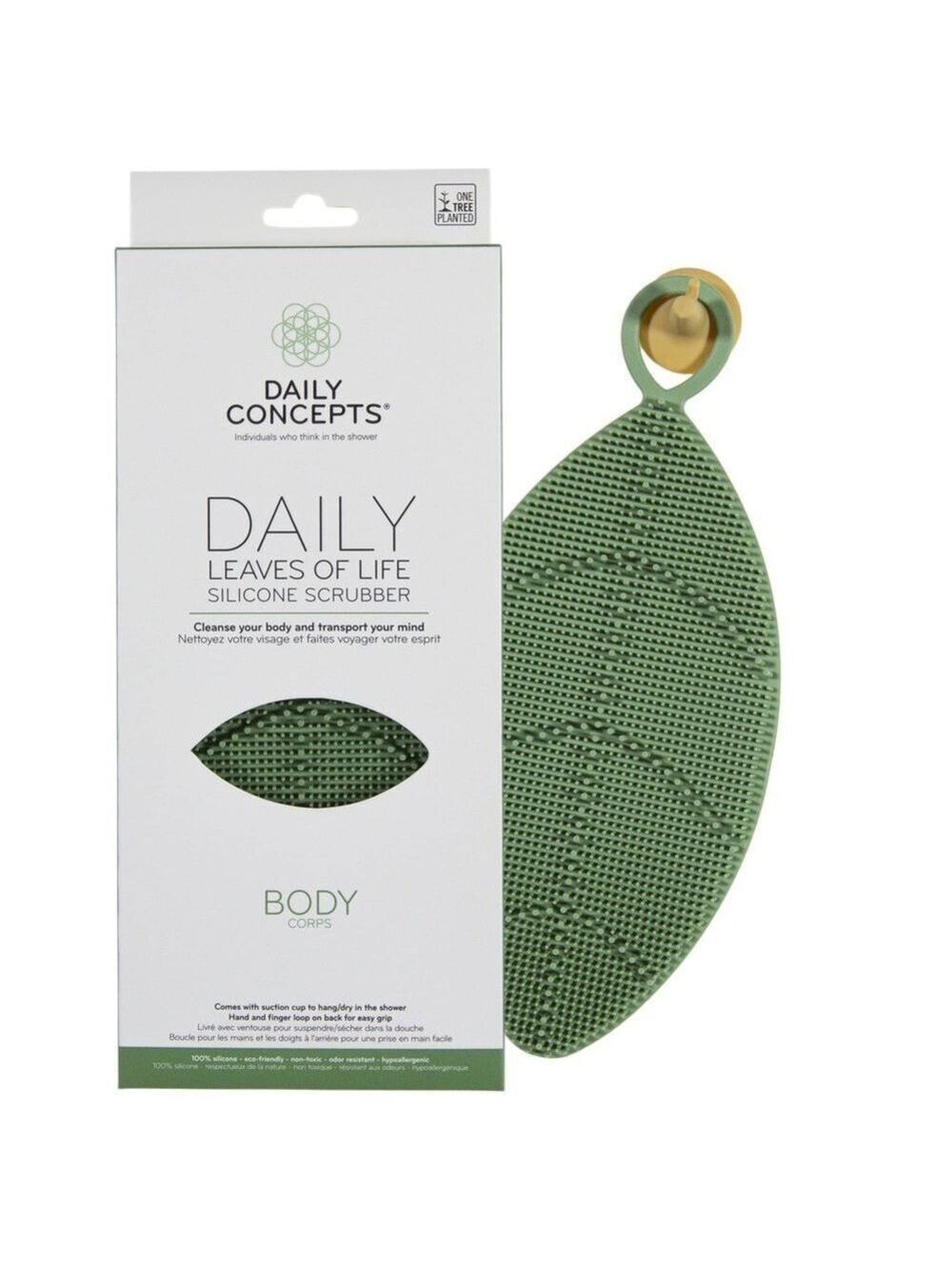 Daily Concepts Daily Leaves of Life Silicone Body Scrubber | NEW | BNIB